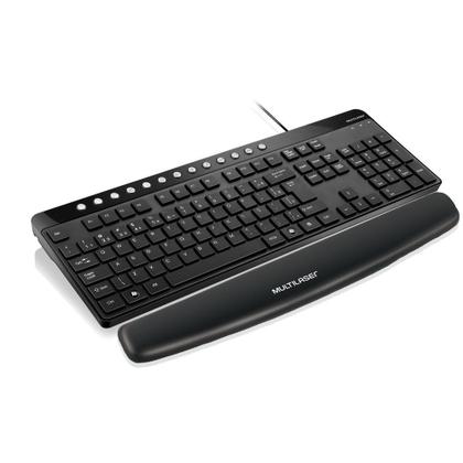 Imagem de Apoio De Pulso Multilaser Para Teclado Em Gel Preto - AC033