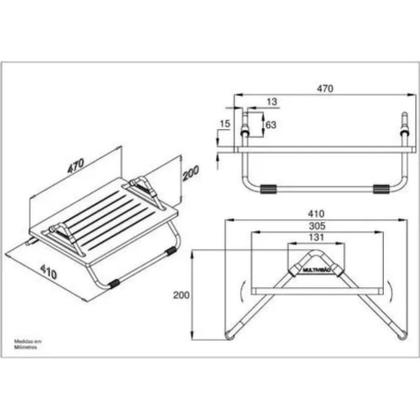 Imagem de Apoio Ergonômico Descanso Para Os Pés C/inclinação Nr17 Multivisão