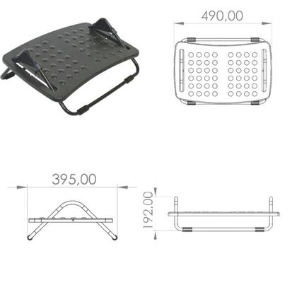 Imagem de Apoio Ergonômico Para os Pés NR17 Com Regulagem Escritório