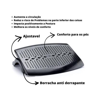 Imagem de Apoio Ergonômico para Pés Preto