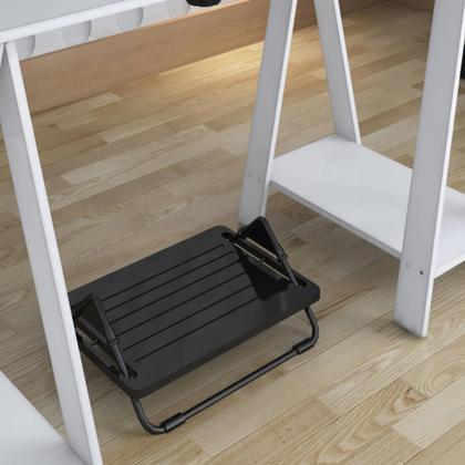 Imagem de Apoio Ergonômico para Pés Regulável em Mdf Preto Multivisão