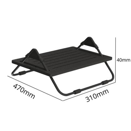 Imagem de Apoio Ergonômico para Pés Regulável em Mdf Preto Multivisão