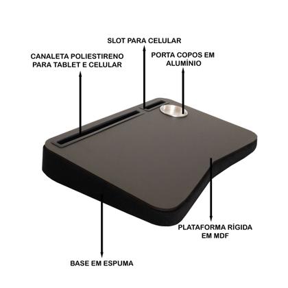 Imagem de Apoio Laptop Note Tablet Celular Caneta Copo Mesa Cama