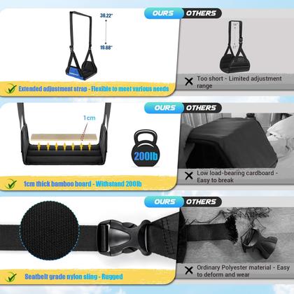 Imagem de Apoio para pés NOONCRAZY Airplane Foot Hammock, alça ajustável