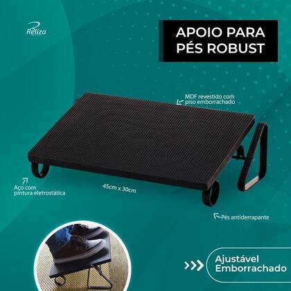 Imagem de Apoio Para Pés Robust Ajustável Emborrachado Nr17 Reliza
