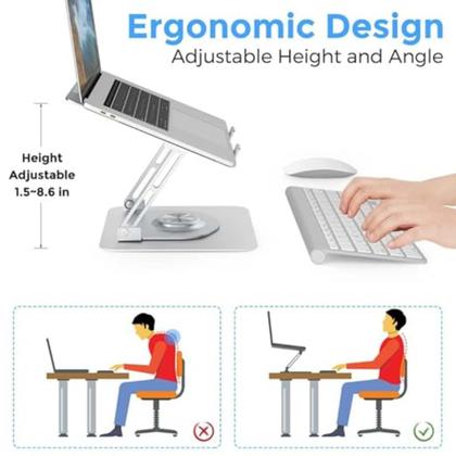 Imagem de Apoio para Tablet Dobrável Laptop até 17 Polegadas Resistente Ergonômico Articulado Portátil Mesa