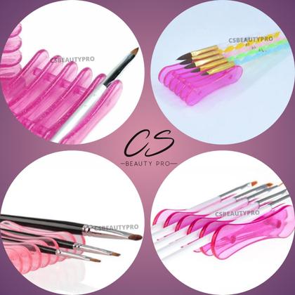 Imagem de Apoio Suporte Grade Pincel Unha Manicure Acrílico Glitter