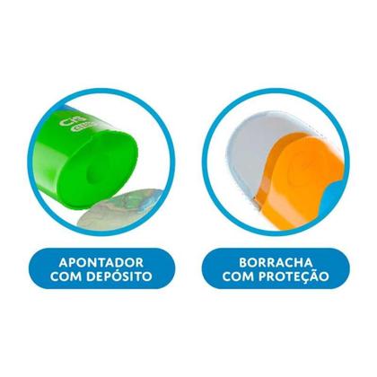 Imagem de Apontador C/ Depósito + Borracha Club CIS