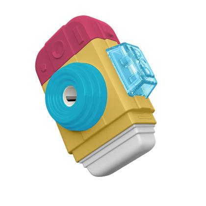 Imagem de Apontador com borracha e rolo formato câmera  criatividade e praticidade no seu estojo!