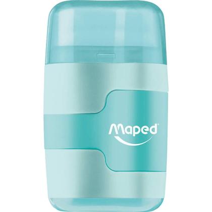Imagem de Apontador com Borracha Maped Connect Pastel - 2 furos 