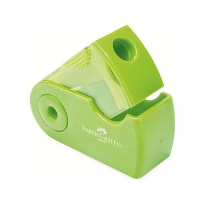 Imagem de Apontador com Depósito Mini Sleeve Colors Neon Verde - Faber-Castell