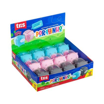 Imagem de Apontador com Depósito Tris - Porquinho