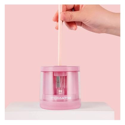 Imagem de Apontador De Lápis Elétrico Prático e Seguro Rosa