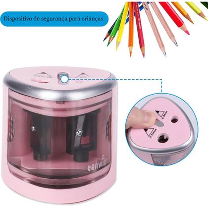 Imagem de Apontador Eletrico Furo Tenwin 2 Furos para Lapis Comum e Jumbo