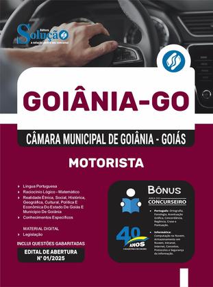 Imagem de Apostila Câmara de Goiânia - GO - Motorista