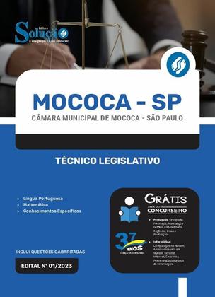 Imagem de Apostila Câmara de Mococa - SP 2024 - Técnico Legislativo