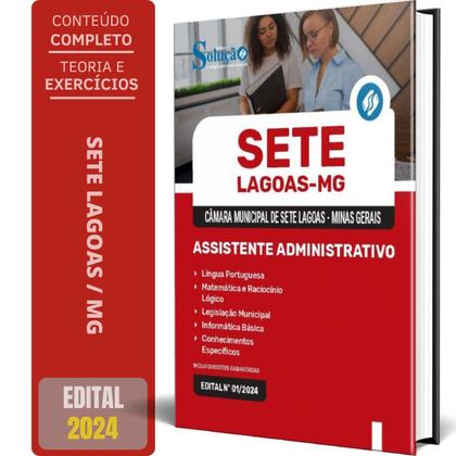 Imagem de Apostila Câmara Sete Lagoas Mg 2024 Assistente