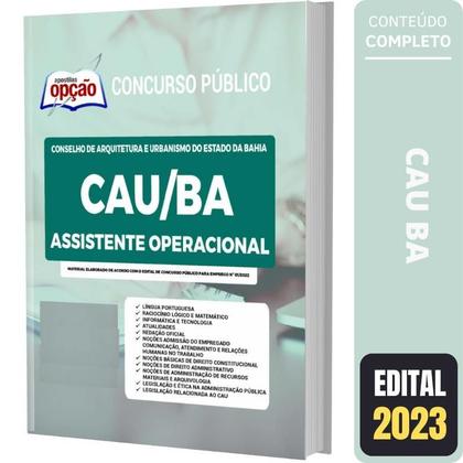 Imagem de Apostila Cau Ba - Assistente Operacional - Apostilas Opção