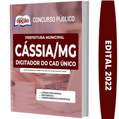 Imagem de Apostila Concurso Cássia Mg - Digitador Do Cad Único