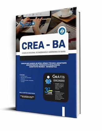 Imagem de Apostila CREA-BA - Comum aos Cargos de Nível Médio e Técnico: Assistente Administrativo, Técnico em Fiscalização e Assistente Técnico - Informátic...