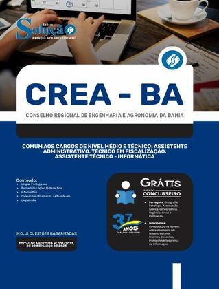 Imagem de Apostila CREA-BA - Comum aos Cargos de Nível Médio e Técnico: Assistente Administrativo, Técnico em Fiscalização e Assistente Técnico - Informátic...