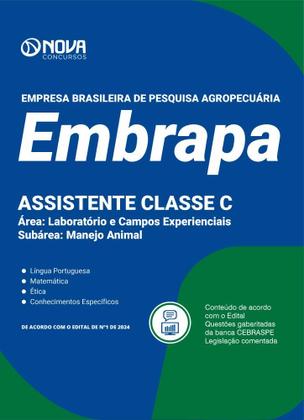 Imagem de Apostila EMBRAPA 2024 - Assistente Classe C  Área: Laboratório e Campos Experienciais  Subárea: Manejo Animal - Nova Concursos