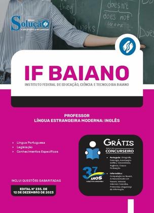Imagem de Apostila IF Baiano - Professor - Língua Estrangeira Moderna: Inglês
