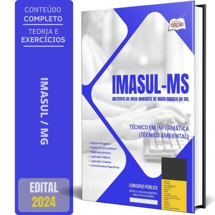 Imagem de Apostila Imasul Ms 2024 Técnico Em Informática Técnico