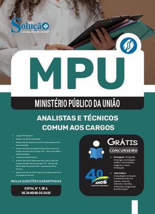 Imagem de Apostila MPU - Analistas e Técnicos - Comum aos cargos