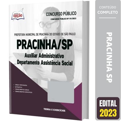 Imagem de Apostila Pracinha Sp 2023 Auxiliar Administrativo