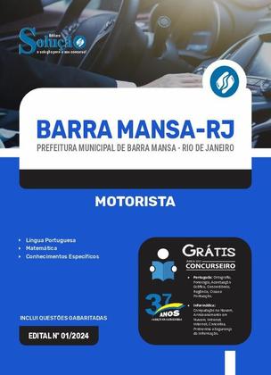 Imagem de Apostila Prefeitura de Barra Mansa - RJ 2024 - Motorista