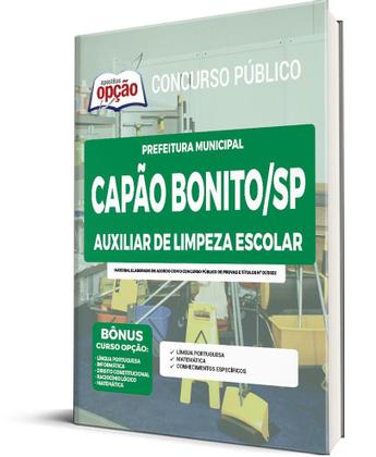Imagem de Apostila Prefeitura de Capão Bonito - SP - Auxiliar de Limpeza Escolar