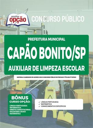 Imagem de Apostila Prefeitura de Capão Bonito - SP - Auxiliar de Limpeza Escolar