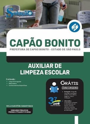Imagem de Apostila Prefeitura de Capão Bonito - SP - Auxiliar de Limpeza Escolar