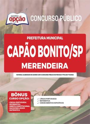 Imagem de Apostila Prefeitura de Capão Bonito - SP - Merendeira