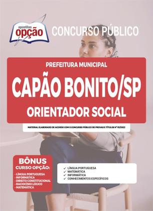 Imagem de Apostila Prefeitura de Capão Bonito - SP - Orientador Social - Apostilas Opção