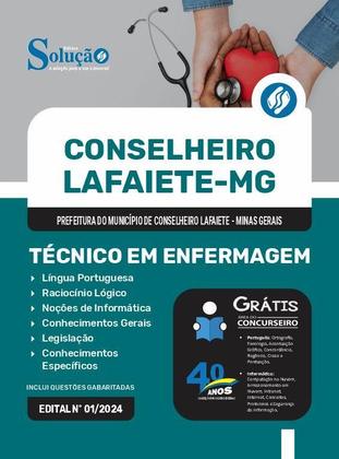 Imagem de Apostila Prefeitura de Conselheiro Lafaiete - MG 2024 - Técnico em Enfermagem