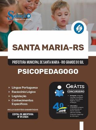 Imagem de Apostila Prefeitura de Santa Maria - RS 2024 - Psicopedagogo