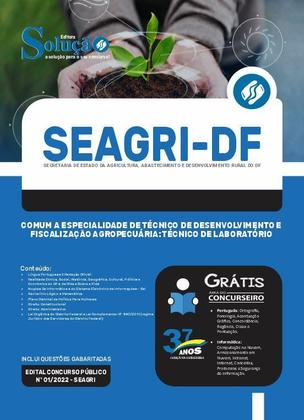 Imagem de Apostila SEAGRI-DF - Comum a Especialidade de Técnico de Desenvolvimento e Fiscalização Agropecuária: Técnico de Laboratório