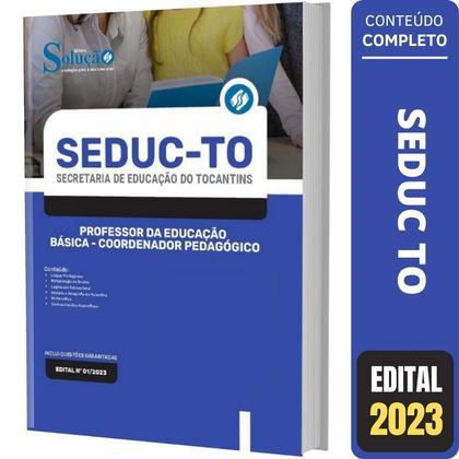 Imagem de Apostila SEDUC TO Professor Educação Básica Coordenador Pedagógico - Ed. Solução