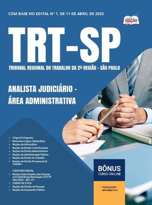 Imagem de Apostila TRT-SP  - Analista Judiciário - Área Administrativa