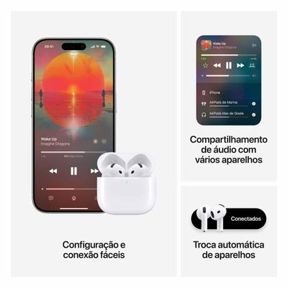 Apple AirPods (4ª Geração) com Estojo de Recarga USB-C - Apple