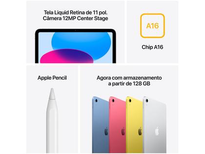 Imagem de Apple iPad 11" Chip A16 Wi-Fi 512GB Prateado