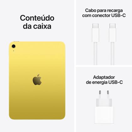 Apple iPad 11ª geração, chip A16, Wi-Fi, 128GB - Amarelo - Apple