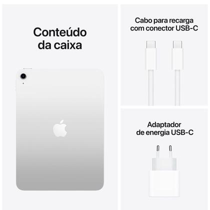 Imagem de Apple iPad 11ª Geração, Chip A16 (Wi-Fi, 256GB) - Prateado
