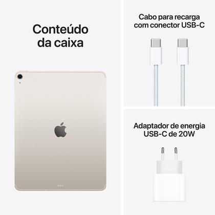 Imagem de Apple iPad Air 13" M3, 7ª geração, Wi-Fi + Cellular, 1TB - Estelar