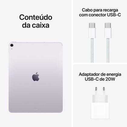 Imagem de Apple iPad Air 13" M3, 7ª geração, Wi-Fi + Cellular, 512GB - Roxo