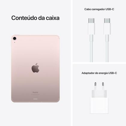 Apple iPad Air (5ª geração, Wi-Fi + Cellular, 256 GB) - Rosa