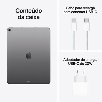 Imagem de Apple iPad Air de 13" M4, Wi-Fi + Cellular de 256 GB - Cinza-espacial