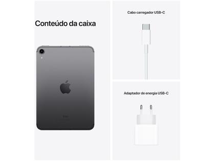 Apple iPad Mini 8,3” Wi-Fi + Celular 64GB Cinza-espacial - Apple